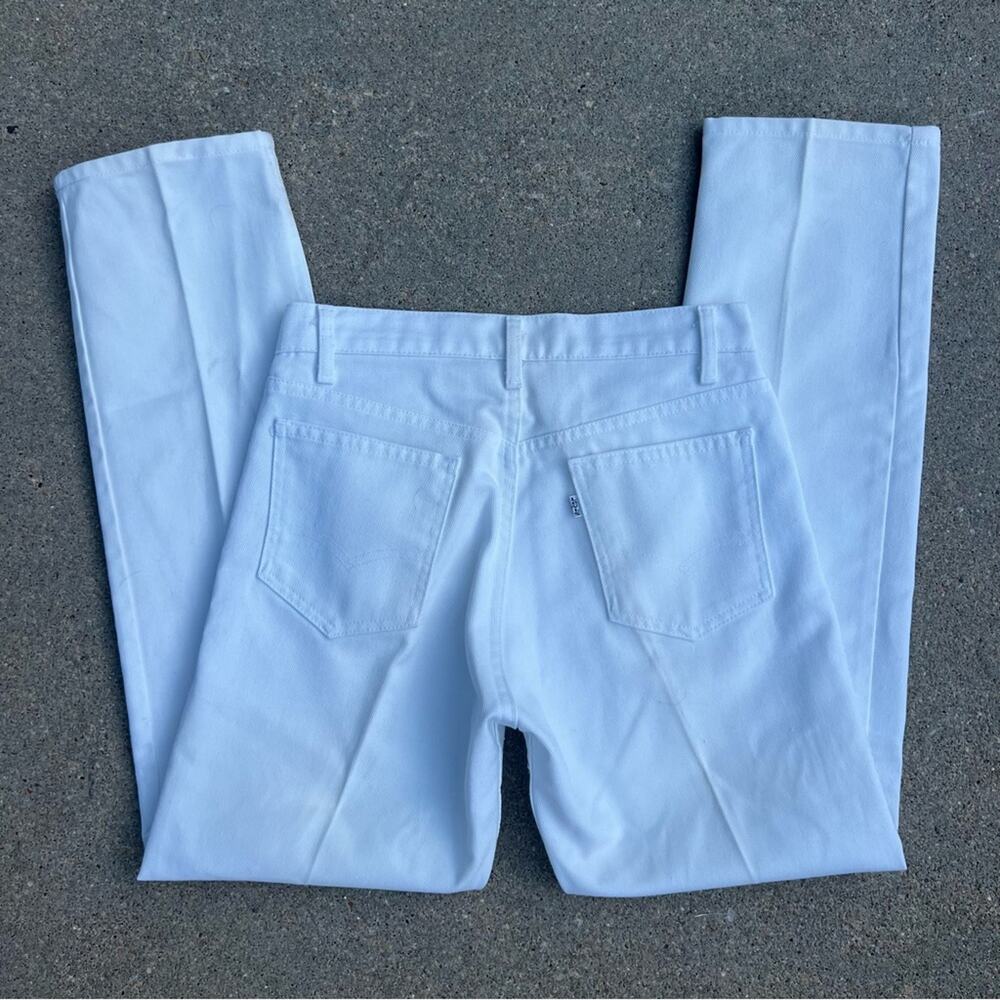 Vintage 70s Levi’s 505 white jeans 29x30 regular fit zip fly
